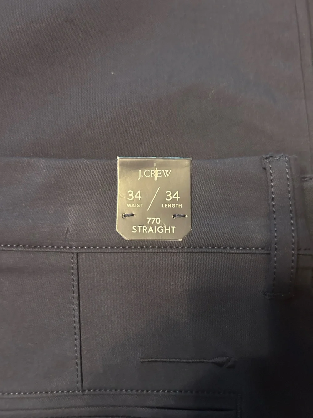 J. Crew Men’s 770 Straight-fit tech pant Navy Size 34/34 NWT #AW006